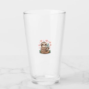 Sloth Boba Tea Bubble Tea T-Shirt Glass