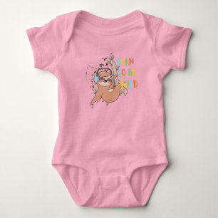 Sloth Born to be Wild baby Bodysuits