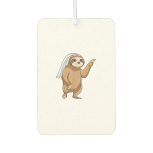Sloth Bride Veil Wedding T-Shirt Air Freshener