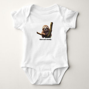 SLOTH BUT STEADY BABY BODYSUIT