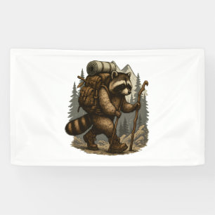 Sloth Camping Hiking Banner