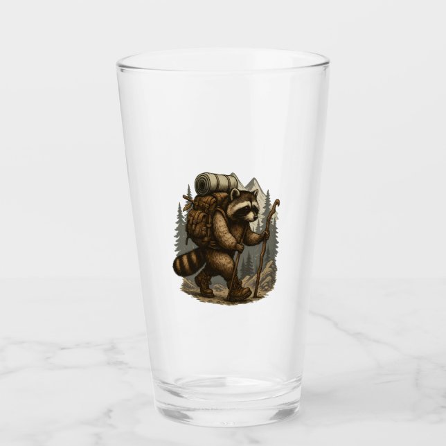 Sloth Camping Hiking Glass (Front)