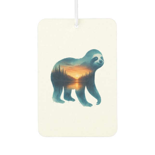 Sloth Camping Lover Air Freshener (Front)