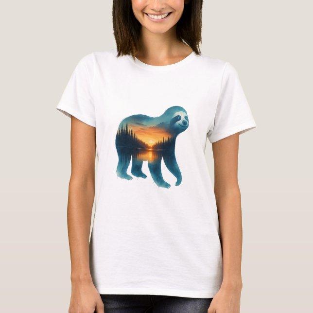 Sloth Camping Lover T-Shirt (Front)