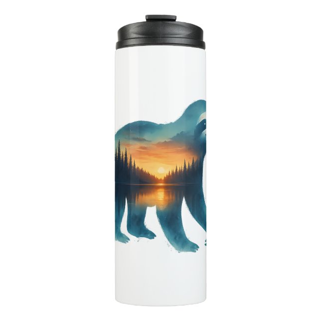 Sloth Camping Lover Thermal Tumbler (Front)