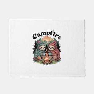 Sloth camping Team Official campfire Doormat