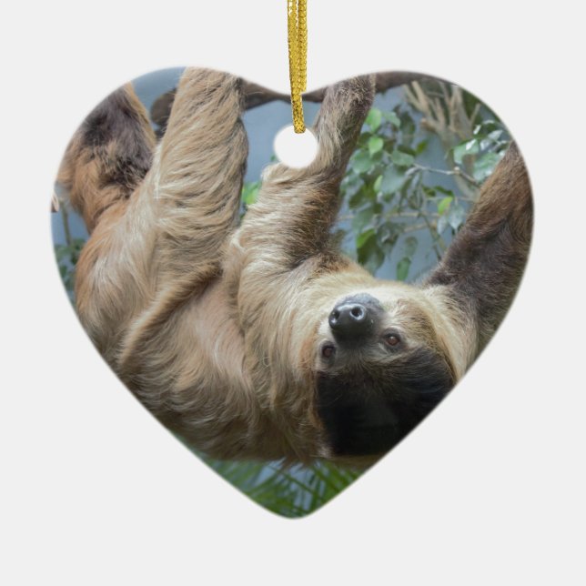 Sloth Ceramic Ornament (Front)