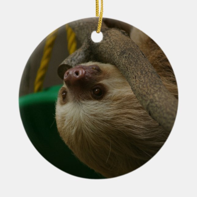 Sloth Ceramic Ornament (Front)