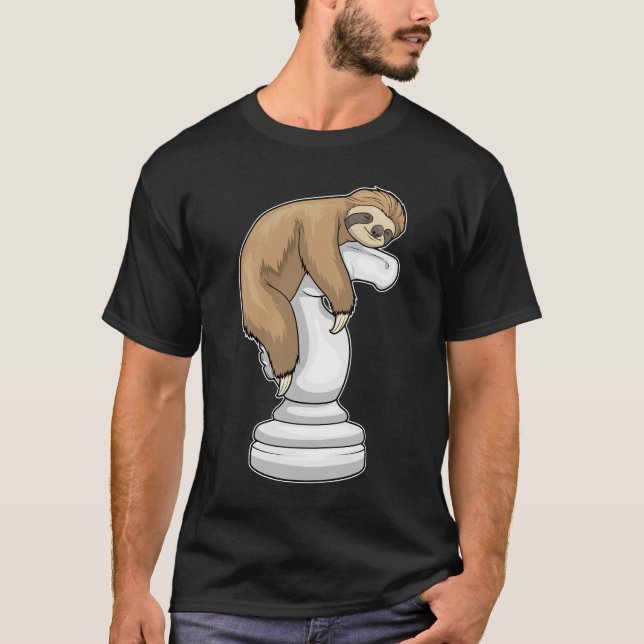 Sloth Chess piece Knight Chess T-Shirt (Front)