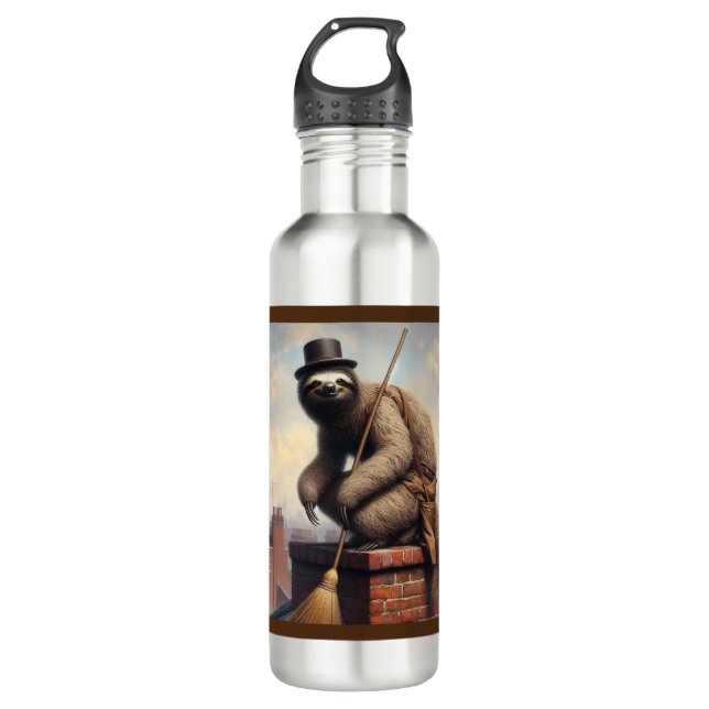 Sloth Chimney Sweep 710 Ml Water Bottle (Front)