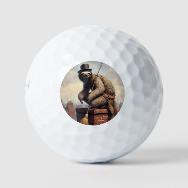 Sloth Chimney Sweep Golf Balls (Front)