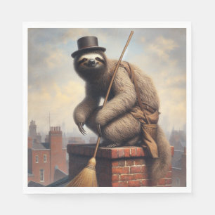 Sloth Chimney Sweep Napkin