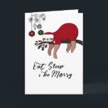 Sloth Christmas Card<br><div class="desc">Add your custom wording to this design by using the "Edit this design template" boxes on the right hand side of the item, or click the blue "Customize it" button to arrange the text, change the fonts and colours and to also add additional information or images to this design. If...</div>