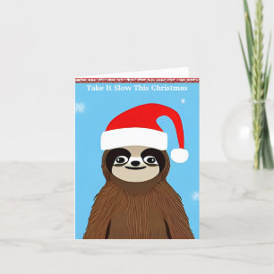 Sloth Christmas Holiday Card