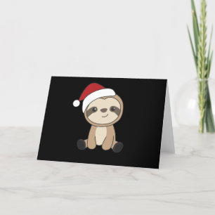 Sloth Christmas Snow Winter Animals Sloths Holiday Card