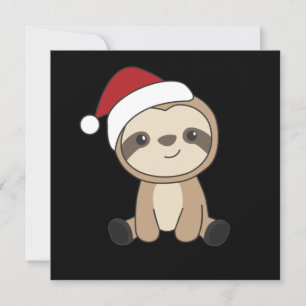 Sloth Christmas Snow Winter Animals Sloths Invitat Invitation