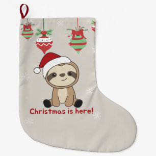 Sloth Christmas Snow Winter Animals Sloths Large C Stocking