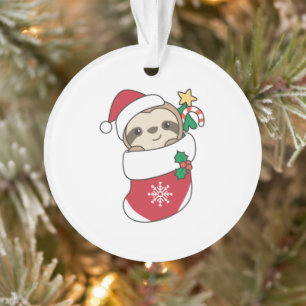 Sloth Christmas Snow Winter Animals Sloths Ornament