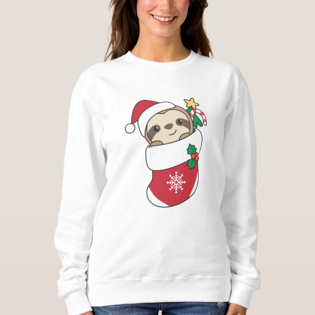 Sloth Christmas Snow Winter Animals Sloths Sweatshirt (Front)