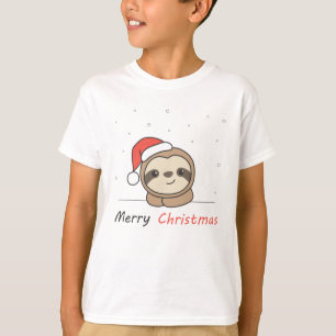 Sloth Christmas Snow Winter Animals Sloths T-Shirt