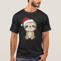 Sloth Christmas Snow Winter Animals Sloths T-Shirt