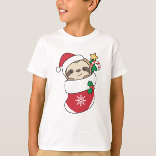 Sloth Christmas Snow Winter Animals Sloths T-Shirt