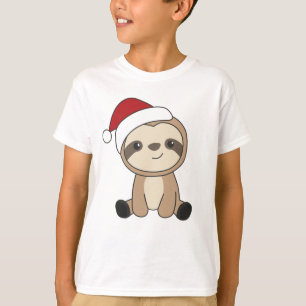 Sloth Christmas Snow Winter Animals Sloths T-Shirt