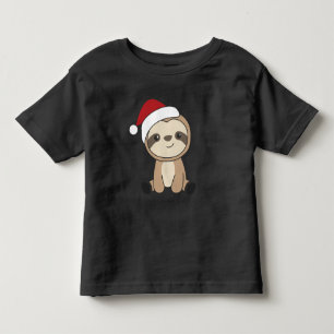 Sloth Christmas Snow Winter Animals Sloths Toddler T-shirt