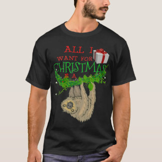 Sloth Christmas Tshirt Gift