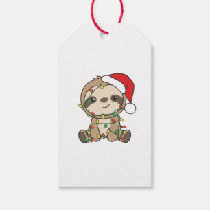 Sloth Christmas Winter Animals Sloths Gift Tags