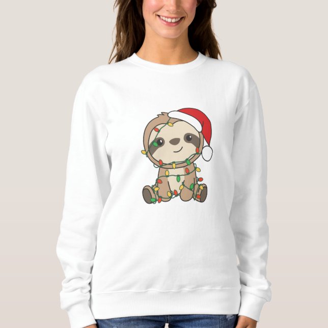 Sloth Christmas Winter Animals Sloths Sweatshirt (Front)