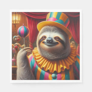 Sloth Clown Napkin