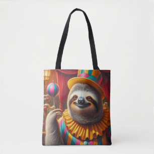 Sloth Clown Tote Bag
