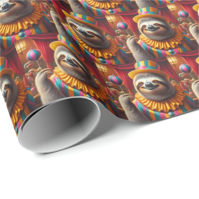 Sloth Clown Wrapping Paper (Roll Corner)