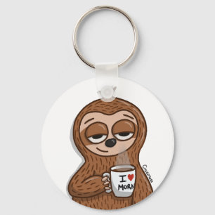 Sloth Coffee Keychain