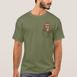 Sloth Coffee Pocket T-Shirt