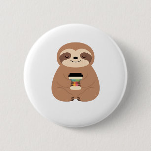 Sloth Coffee Time Classic T-Shirt 2 Inch Round Button