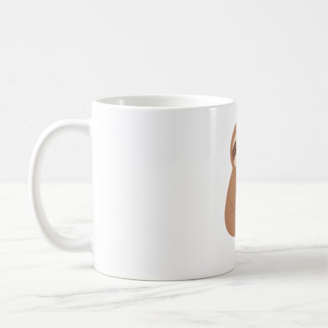 Sloth Coffee Time Classic T-Shirt Coffee Mug (Left)