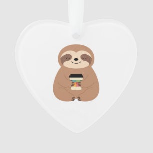 Sloth Coffee Time Classic T-Shirt Ornament