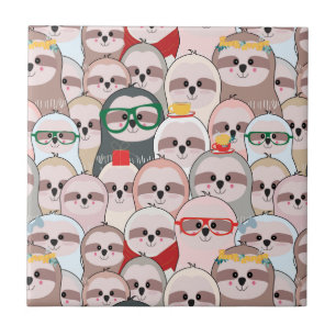 Sloth Comic Pattern Tile