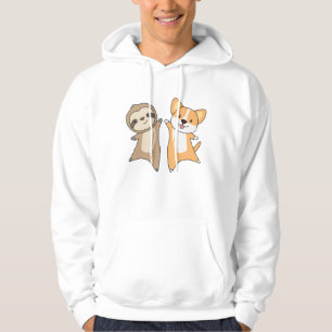 Sloth Corgi Dog Animal Lovers Sloth Dogs Hoodie