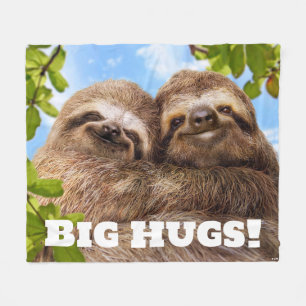 Sloth Couple Fleece Blanket