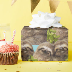 Sloth Couple Wrapping Paper