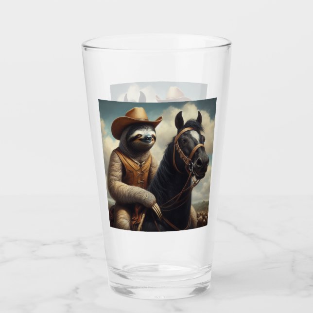 Sloth Cowboy Glass (Front)