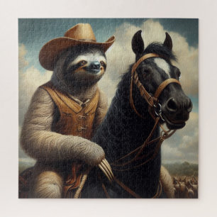 Sloth Cowboy Jigsaw Puzzle