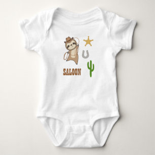 Sloth Cowboy Lasso Western Australia Sloths Baby Bodysuit