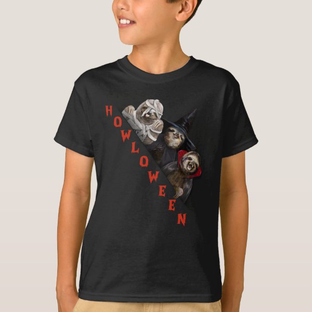 Sloth Custom Happy Halloween Shirt Sloth Graphic (Front)