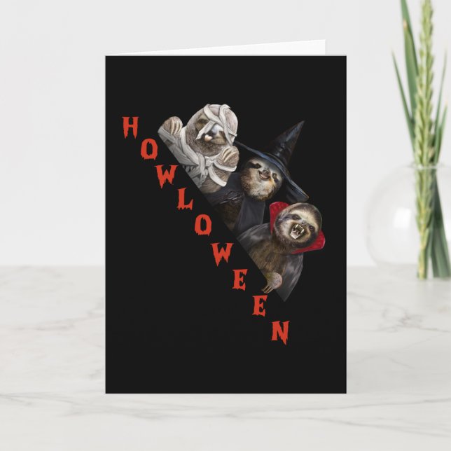 Sloth Custom Happy Halloween Shirt Sloth Graphic Card (Front)