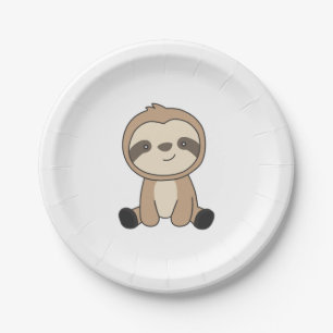 Sloth Cute Animals For Kids Funny Sloths  Paper Plate