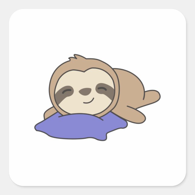 Sloth Cute Animals For Kids Funny Sloths Square Sticker (Front)
